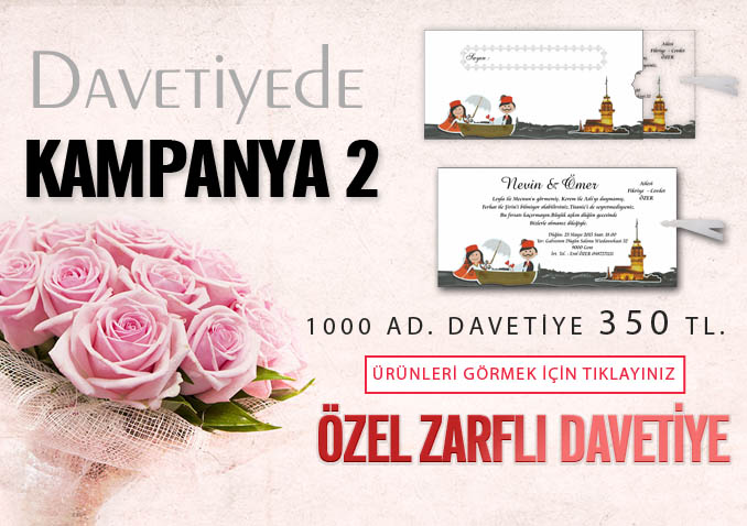 Özel Zarflı Kampanyalı Davetiyeler